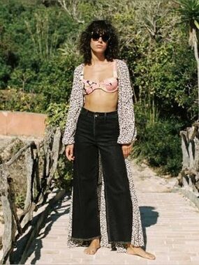 Billabong Free Fall Black High-Waist Wide-Leg Jeans